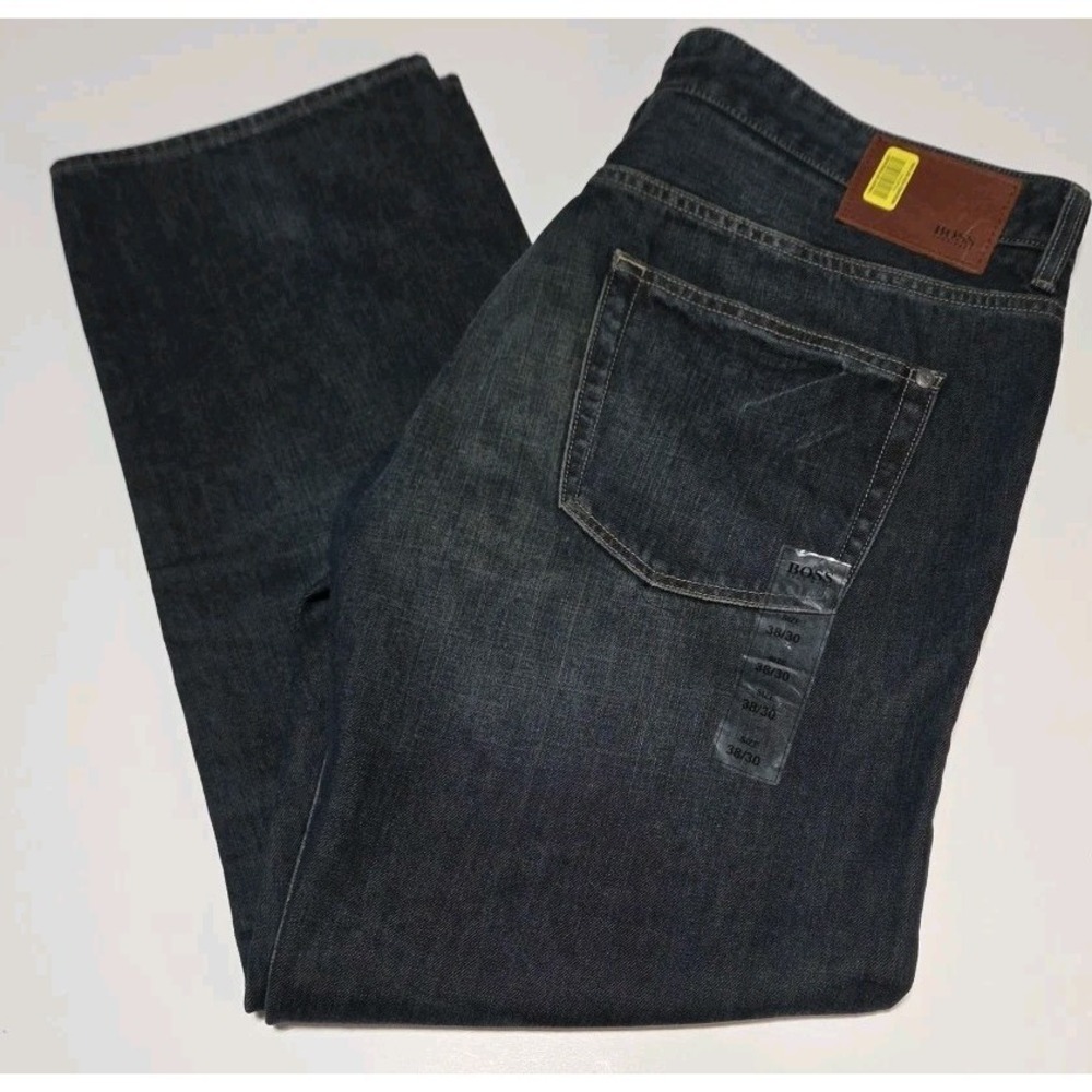 Hugo Boss Denim Jeans Men's 38/30 Kansas 100% Cotton Regular Fit Dark Wash